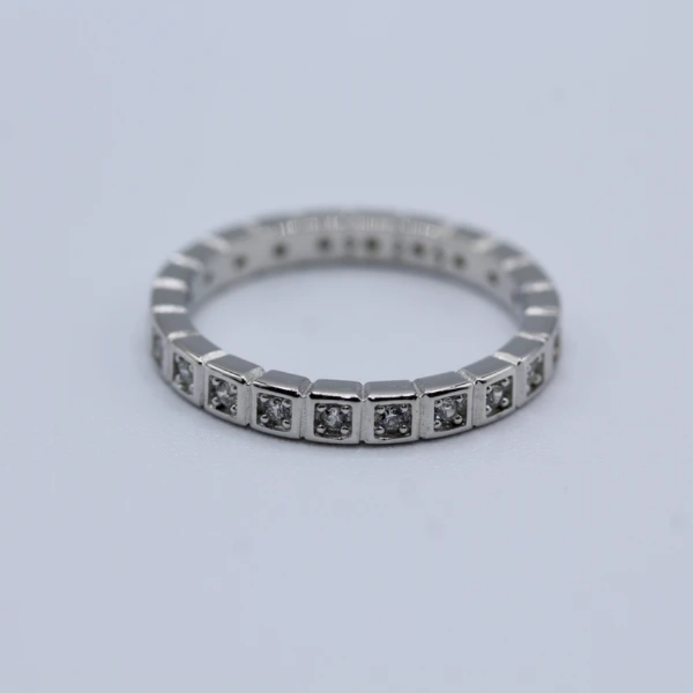 Boxed CZ Ring